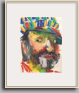 Charles Parness   "Self Portrait with Canadian Hat"   2001   12&frac12;" x 9&frac12;"